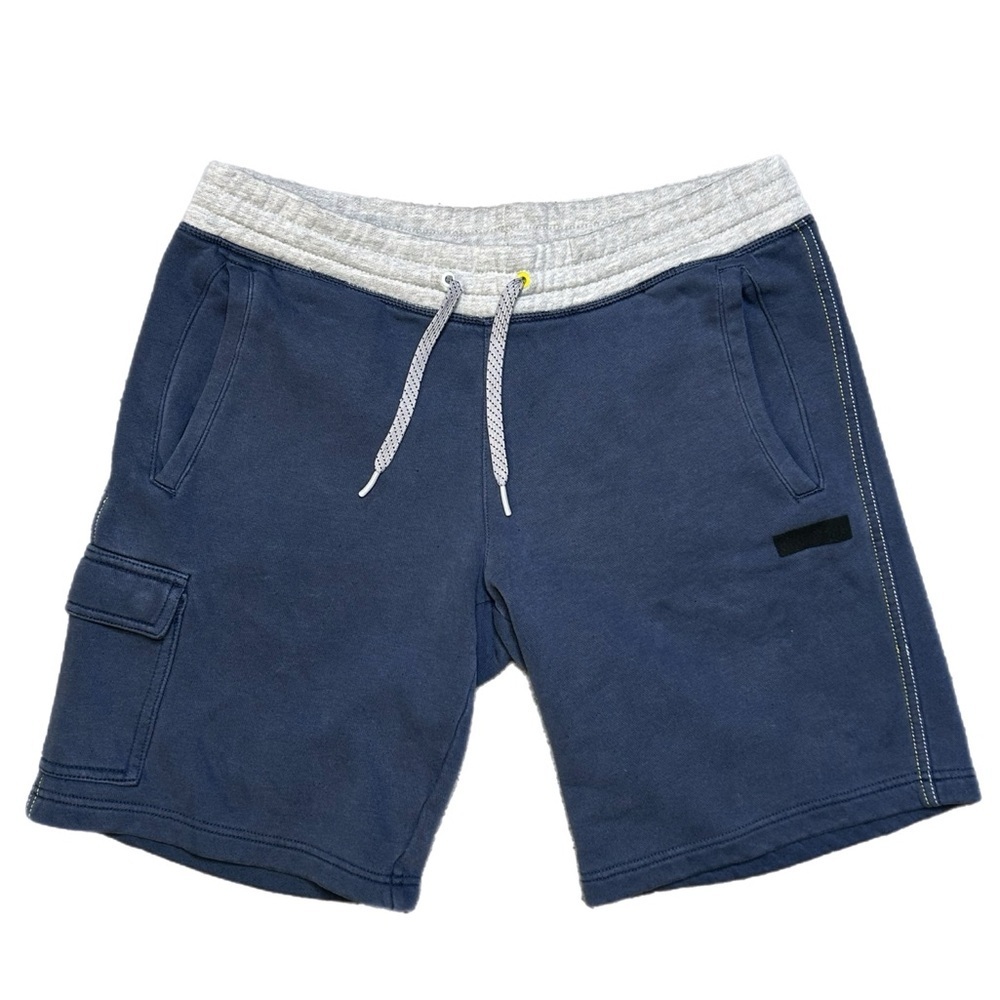 Reebok Navy Athletic Shorts with Gray Waistband